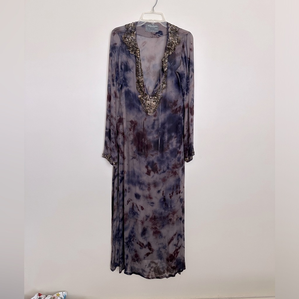Sheer maxi dress with stunning beading size 12